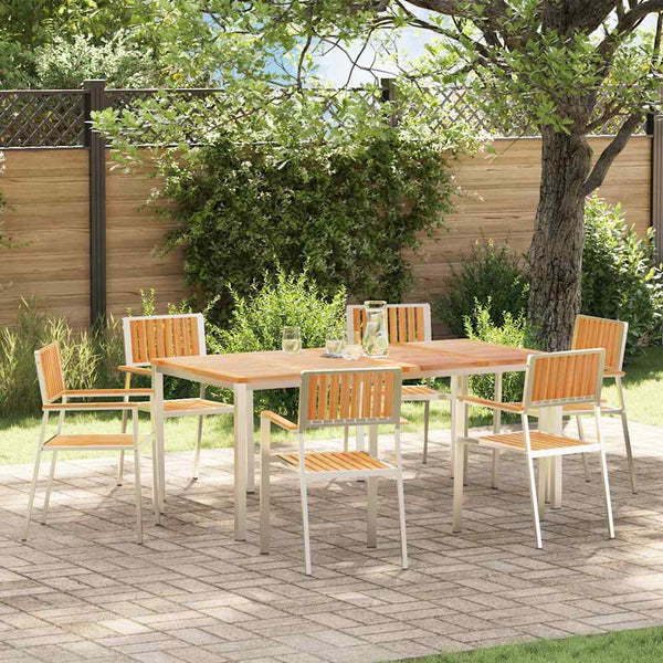 vidaXL Garden Chairs 6 pcs Brown 56 x 54.5 x 87 cm Solid Teak Wood