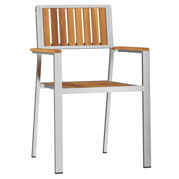 vidaXL Garden Chairs 6 pcs Brown 56 x 54.5 x 87 cm Solid Teak Wood