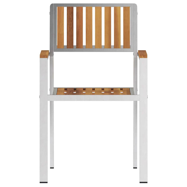 vidaXL Garden Chairs 6 pcs Brown 56 x 54.5 x 87 cm Solid Teak Wood