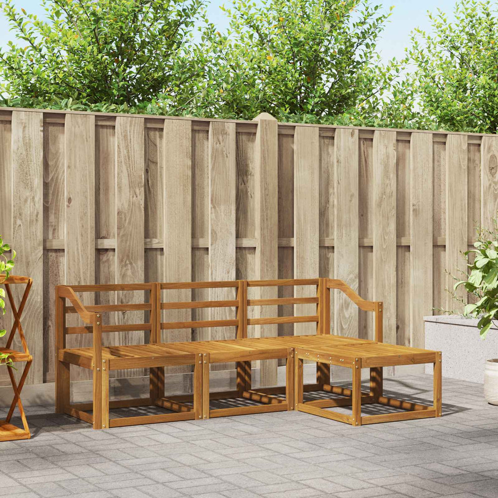 vidaXL Outdoor Sofa Set 4 pcs Natural