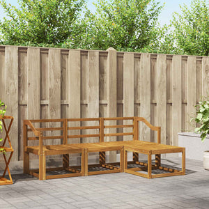 vidaXL Outdoor Sofa Set 4 pcs Natural