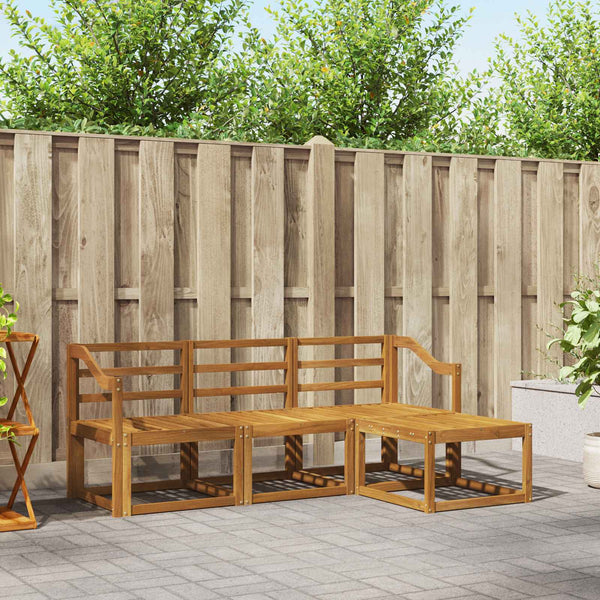 vidaXL Outdoor Sofa Set 4 pcs Natural