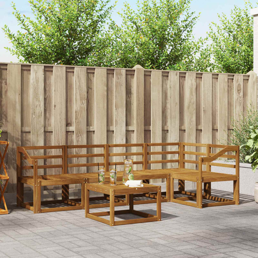 vidaXL Sofa Set 6 pcs Natural Solid Acacia Wood