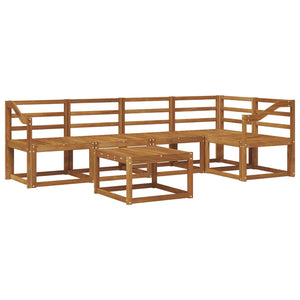 vidaXL Sofa Set 6 pcs Natural Solid Acacia Wood