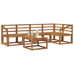 vidaXL Sofa Set 6 pcs Natural Solid Acacia Wood