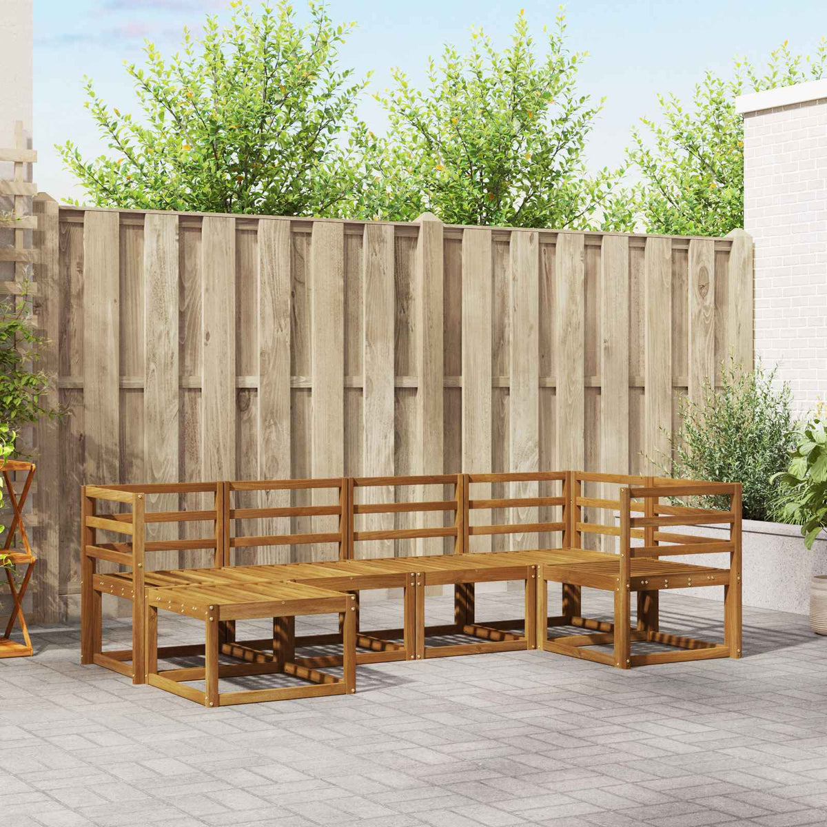 vidaXL 6-piece Sofa Set Natural