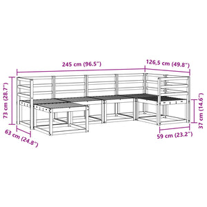 vidaXL 6-piece Sofa Set Natural