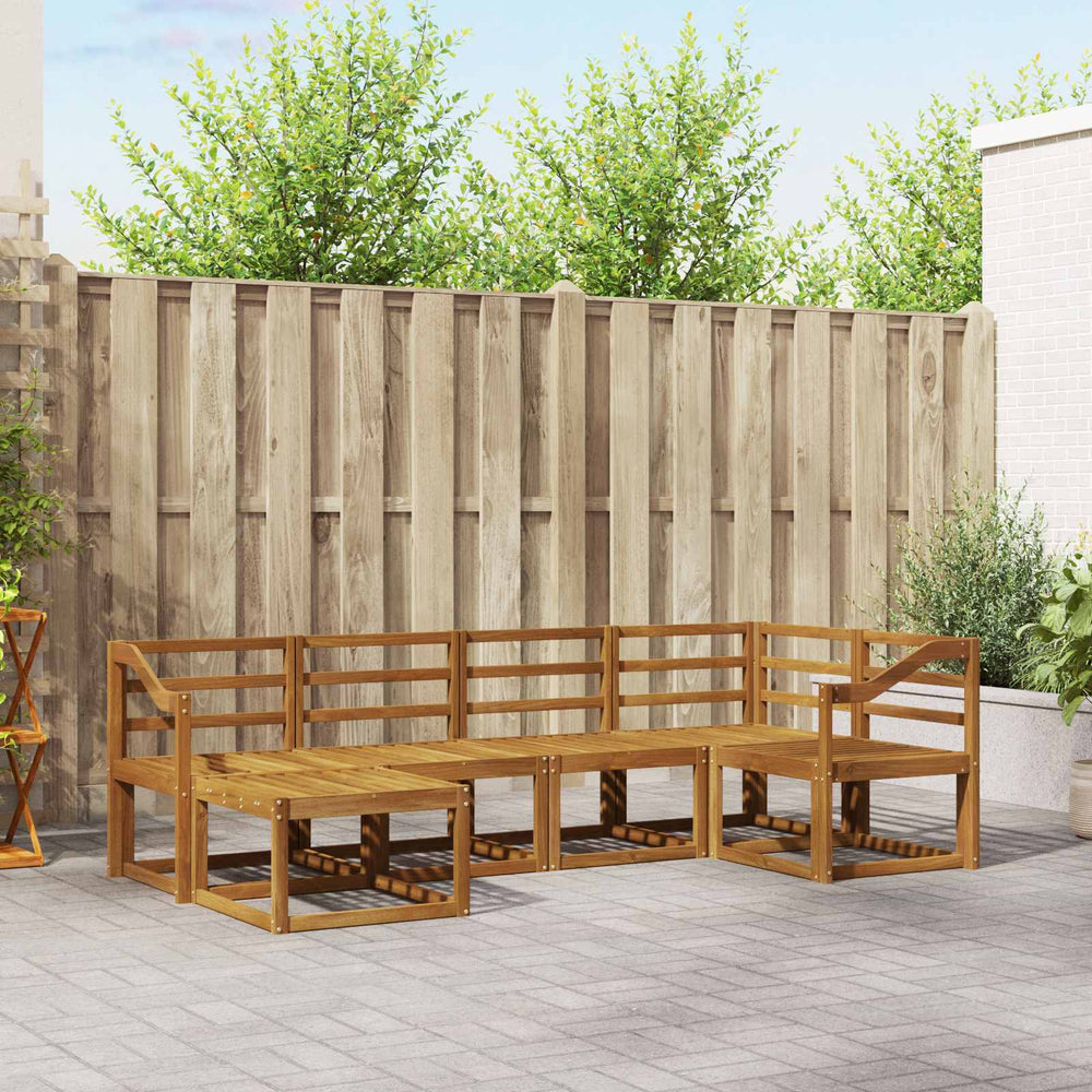 vidaXL Outdoor Sofa Set 6 pcs Natural