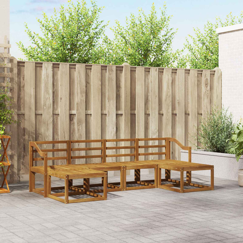 vidaXL Outdoor Sofa Set 6 pcs Natural Engineered Wood