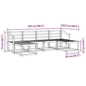 vidaXL Outdoor Sofa Set 6 pcs Natural Engineered Wood