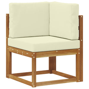 vidaXL Outdoor Sofa Set with Cushions 5 Piece Natural and Cream