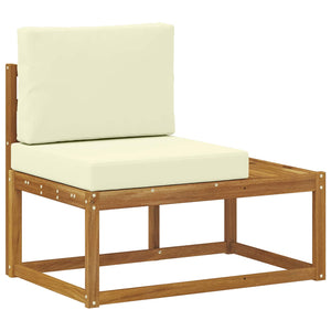 vidaXL Outdoor Sofa Set with Cushions 5 Piece Natural and Cream