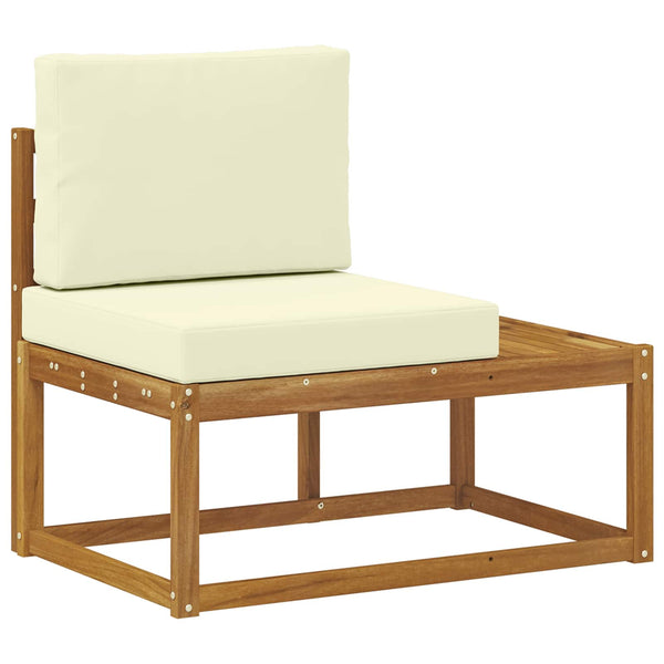 vidaXL Outdoor Sofa Set with Cushions 5 Piece Natural and Cream