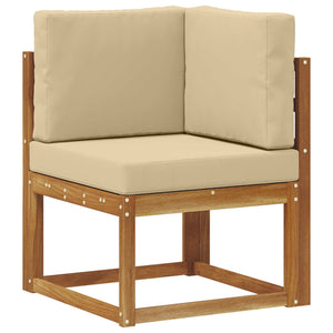 vidaXL 5 Piece Outdoor Sofa Set with Cushions Natural and Beige