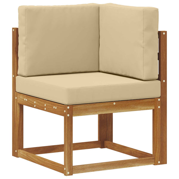 vidaXL 5 Piece Outdoor Sofa Set with Cushions Natural and Beige