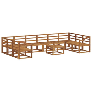 vidaXL 11-Piece Outdoor Sofa Set Natural Solid Acacia Wood