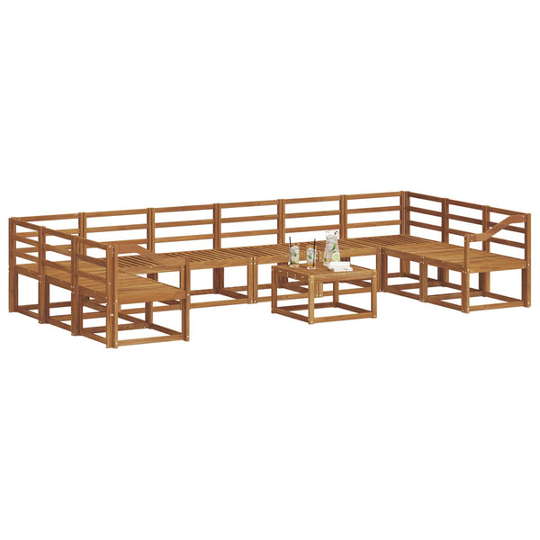 vidaXL 11-Piece Outdoor Sofa Set Natural Solid Acacia Wood