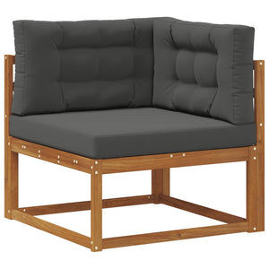 vidaXL Outdoor Sofa Set with Cushions 5 pcs Natural and Anthracite