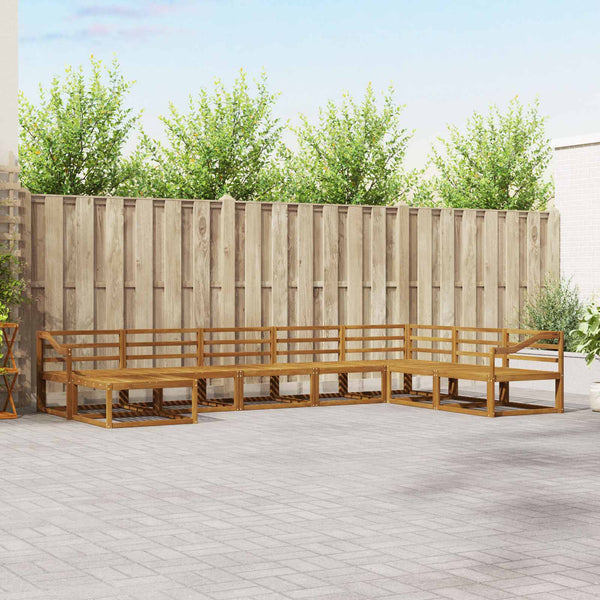 vidaXL 8-Piece Outdoor Sofa Set Natural Solid Acacia Wood