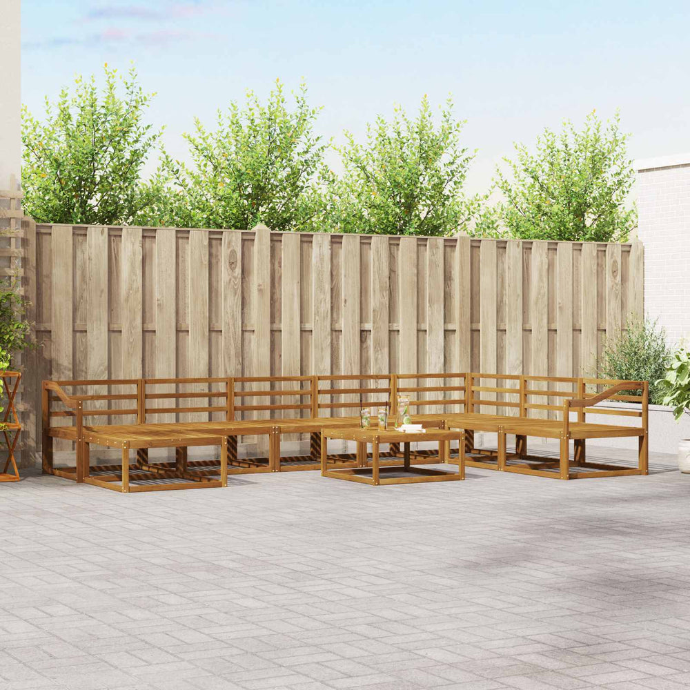 vidaXL 9-piece Outdoor Sofa Set Solid Acacia Wood Natural