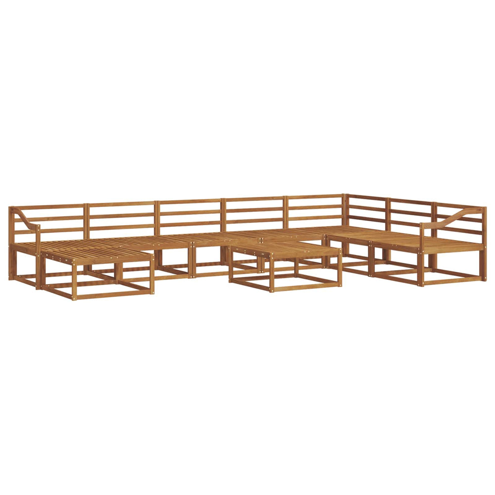 vidaXL 9-piece Outdoor Sofa Set Solid Acacia Wood Natural