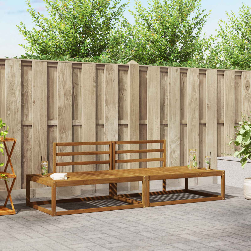 vidaXL Outdoor Sofa Set 2 Piece Natural 230.5 x 83 x 73 cm