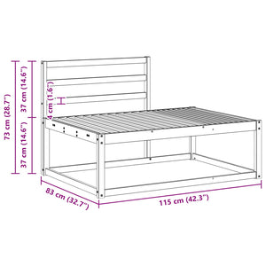 vidaXL Outdoor Sofa Set 2 Piece Natural 230.5 x 83 x 73 cm