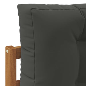 vidaXL Outdoor Sofa Set with Cushions 2 Pieces Natural and Anthracite