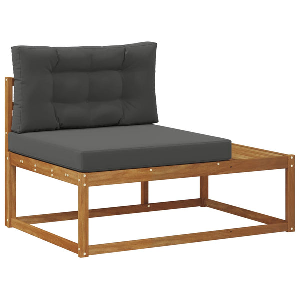 vidaXL Outdoor Sofa Set with Cushions 2 Pieces Natural and Anthracite
