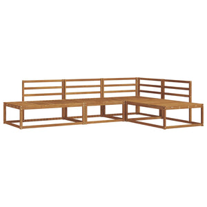 vidaXL Outdoor Sofa Set 4 Pieces Natural Solid Acacia Wood