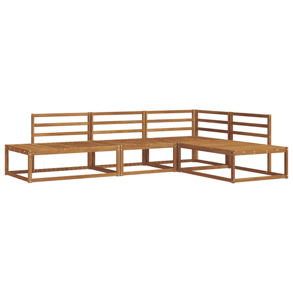 vidaXL Outdoor Sofa Set 4 Pieces Natural Solid Acacia Wood