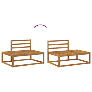 vidaXL Outdoor Sofa Set 4 Pieces Natural Solid Acacia Wood