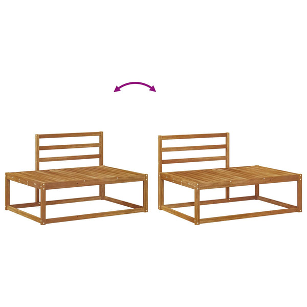 vidaXL Outdoor Sofa Set 4 Pieces Natural Solid Acacia Wood