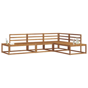 vidaXL Outdoor Sofa Set 4 Pieces Natural Solid Acacia Wood