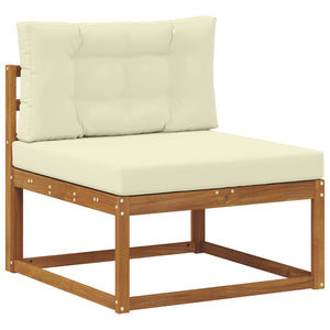 vidaXL Outdoor Sofa Set 4 Pieces Natural and Cream