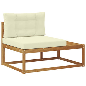 vidaXL Outdoor Sofa Set 4 Pieces Natural and Cream