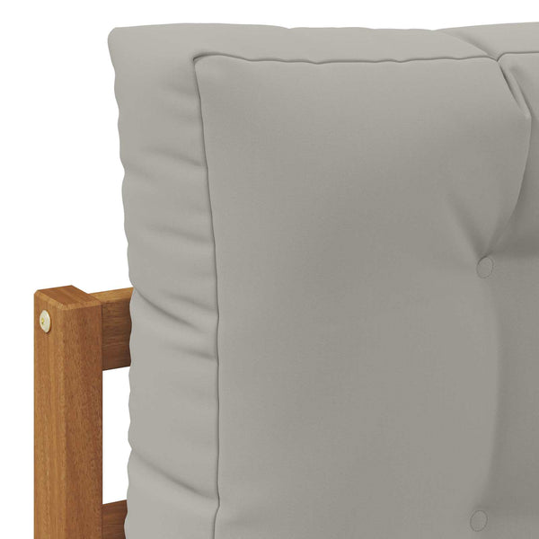 vidaXL Outdoor Sofa Set 4 Pieces Natural and Light Grey