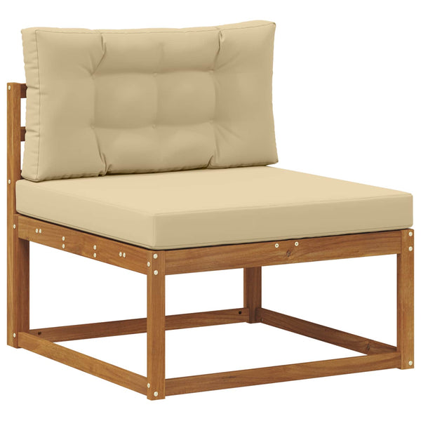 vidaXL Outdoor Sofa Set 4 Pieces Natural and Beige