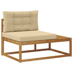 vidaXL Outdoor Sofa Set 4 Pieces Natural and Beige