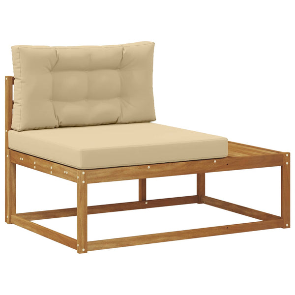 vidaXL Outdoor Sofa Set 4 Pieces Natural and Beige