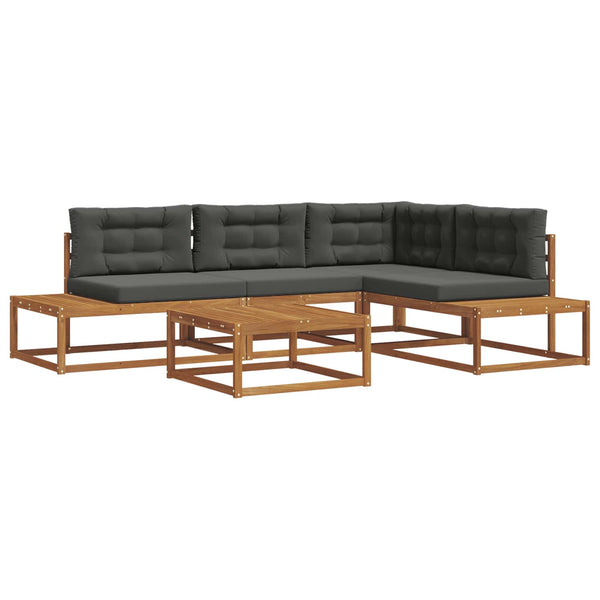 vidaXL 5-Piece Outdoor Sofa Set Natural and Anthracite
