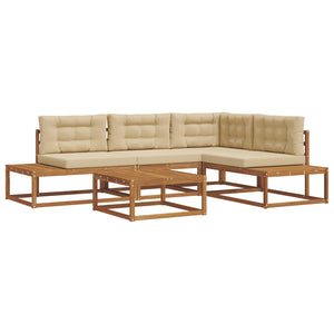 vidaXL 5-Piece Outdoor Sofa Set Natural and Beige