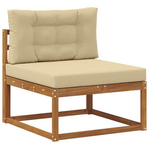 vidaXL Outdoor Sofa Set 6 Pieces Natural and Beige