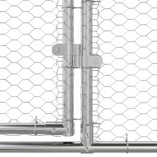 vidaXL Chicken Cage 4 pcs Silver 800 x 200 x 200 cm Galvanized Steel