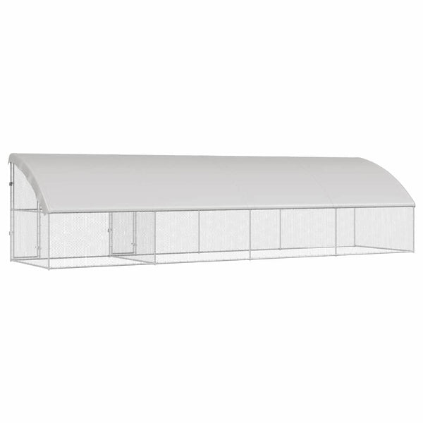 vidaXL Chicken Cage 4 pcs Silver 800 x 200 x 200 cm Galvanized Steel