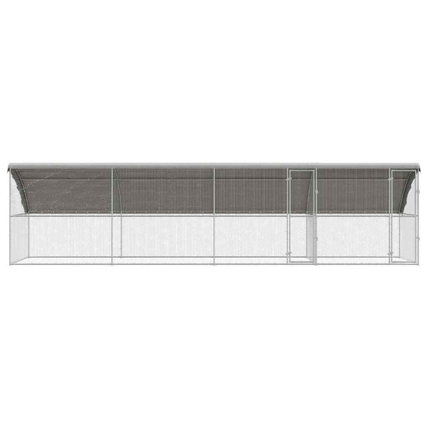 vidaXL Chicken Cage 4 pcs Silver 800 x 200 x 200 cm Galvanized Steel