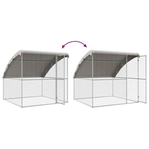 vidaXL Chicken Cage 4 pcs Silver 800 x 200 x 200 cm Galvanized Steel