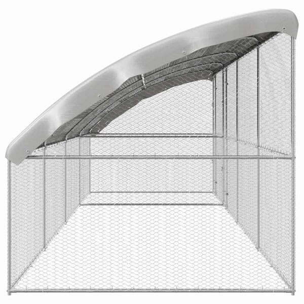 vidaXL Chicken Cage 4 pcs Silver 800 x 200 x 200 cm Galvanized Steel