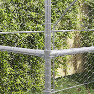 vidaXL Chicken Coop 4 pcs Silver 800 x 200 x 200 cm Steel and PE