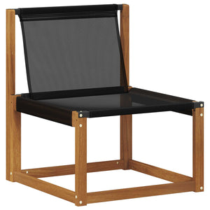 vidaXL 10-Piece Outdoor Sofa Set with Cushions Natural and Black